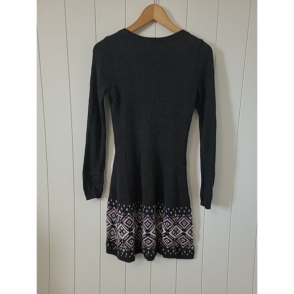 Abercrombie Kids Girls Sweater Dress 15/16 Gray Embellished Knit Long Sleeve - Picture 4 of 11